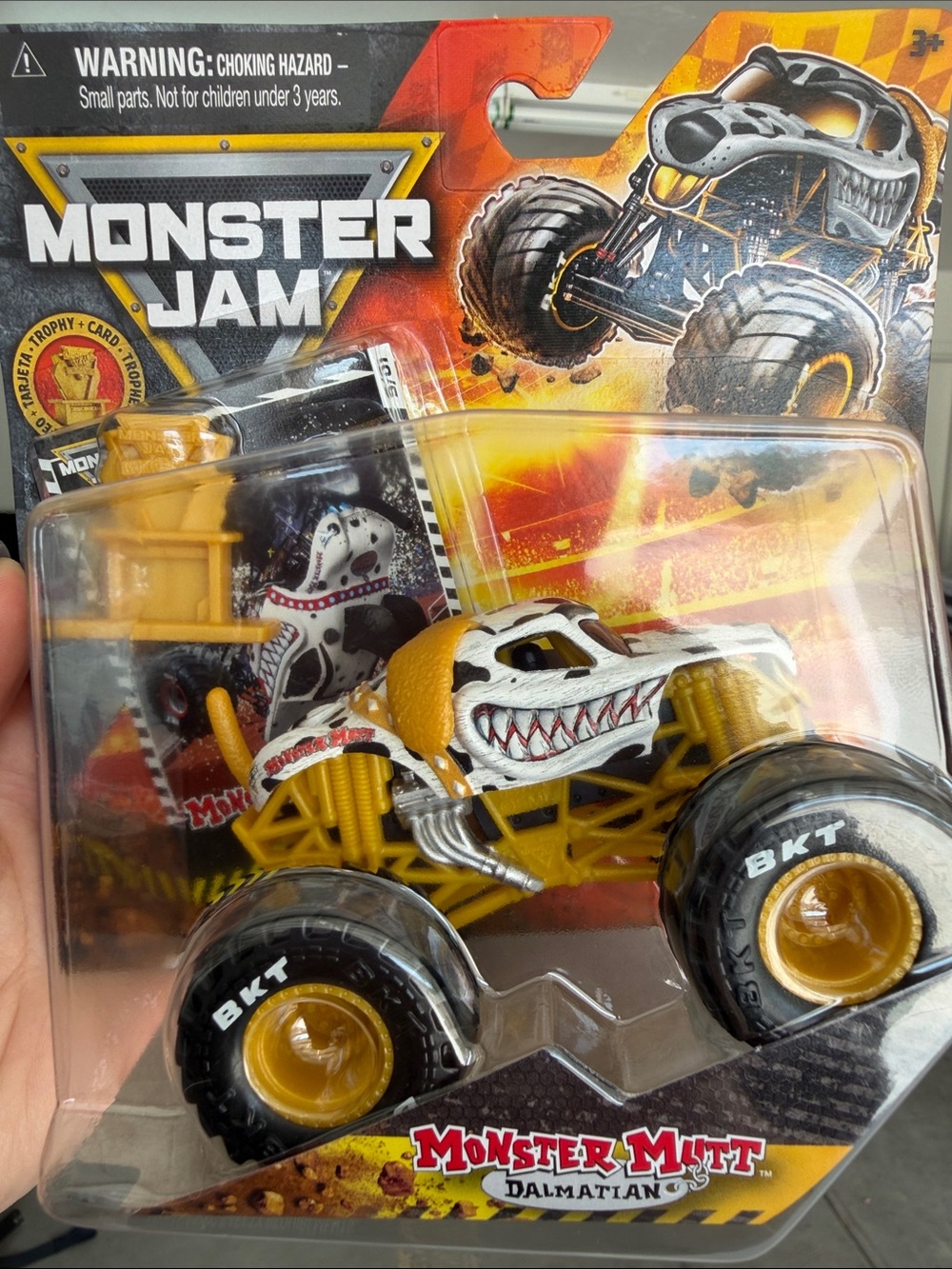 Monster Jam Monster Mutt Dalmatian Monster Truck - Trophy Truck Card - Gold